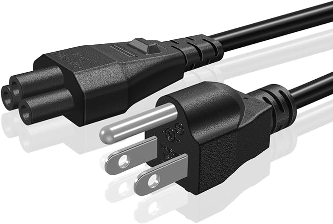 TNP Universal Power Cord (3 Feet) - IEC320 C5 to NEMA 5-15P 3-Prong Mickey Mouse Power Extension Cable Wire Connector Socket Plug Jack for Laptop Notebook AC Power Supply Adapter Charger Wall Outlet