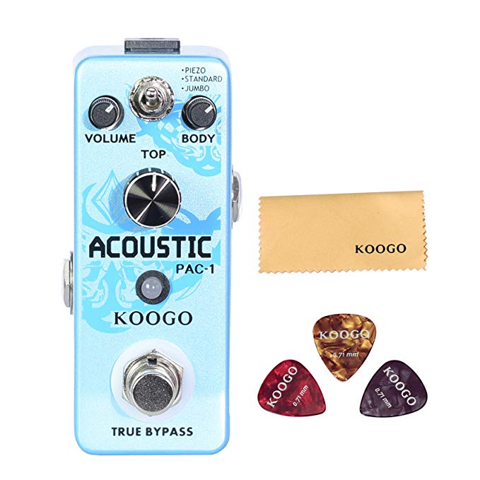 Koogo Acoustic Guitar Effect Pedal Acoustic Guitar Simulator Pedal for Violin Bass