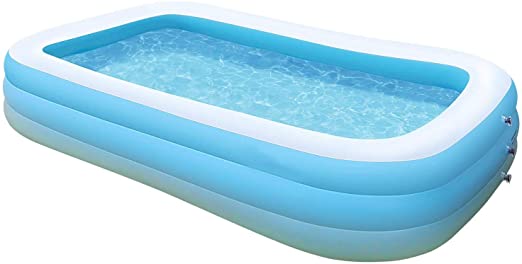 SURPZON Inflatable Pool, Rectangular Swimming Pool for Toddlers, Kids, Family, Adults,Above Ground, Backyard, Outdoor 150x110x50cm