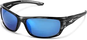 KastKing Ellijay Bifocal Polarized Sunglasses, Bi-Focal x1.5 x2.0 x2.5 Magnifications, Wrap Sport Reader Sunglasses