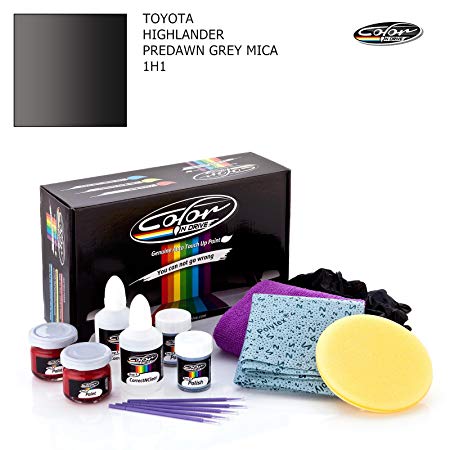 TOYOTA HIGHLANDER / PREDAWN GREY MICA - 1H1 / COLOR N DRIVE TOUCH UP PAINT SYSTEM FOR PAINT CHIPS AND SCRATCHES / BASIC PACK