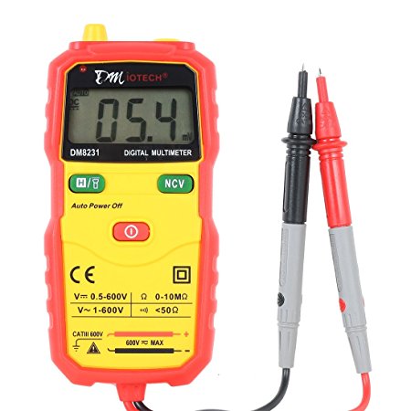 uxcell DM8231 Mini Auto Ranging Digital Multimeter w Automatic Recognition of Resistance, DC/ AC Voltage, Continuity