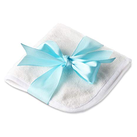 Washcloth for Hooded Baby Towel - Huskkling Premium Soft Bamboo - Non-Toxic and Hypoallergenic - Extra Soft and Absorbent - Sized for Infants and Babies - White