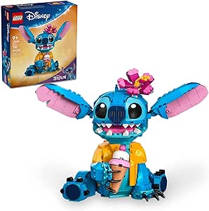 LEGO Disney Stitch Toy Building Kit, Disney Toy for 9 Year Old Kids, Buildable Figure with Ice Cream Cone, Fun Disney Gift for Girls, Boys and Lovers of The Hit Movie Lilo and Stitch, 43249