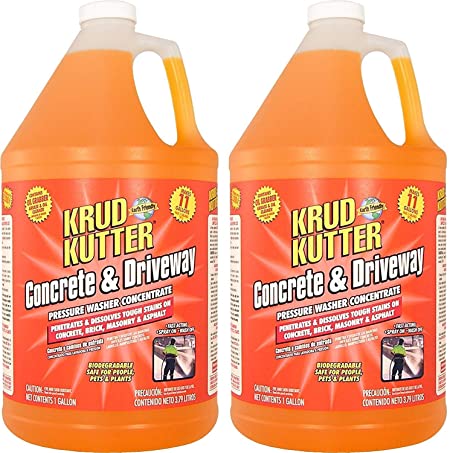 Krud Kutter DG01 Orange Pressure Washer Concentrate Concrete and Driveway Cleaner with Sweet Odor, 1 Gallon (2-(Pack))