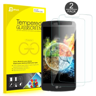 LG G3 Screen Protector JETech 2-Pack Premium Tempered Glass Screen Protector Film for LG G3 LGG3 T-moible Sprint ATT Verizon