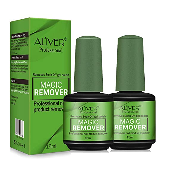 Nail Polish Remover (2Pack), gel polish remover in 3-5 Minutes Easily Removes Soak-Off Gel Nail Polish, Easily & Quickly Soak Off Gel Polish No Need For Foil, Soaking Or Wrapping