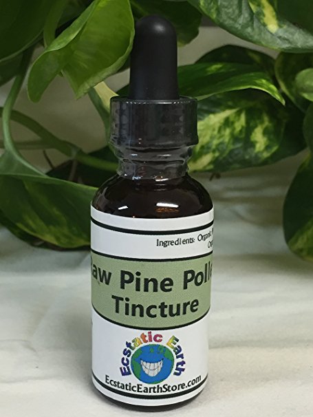 100% Organic Pine Pollen Tincture ~ 2 Ounce Bottle ~ Raw Pine Pollen