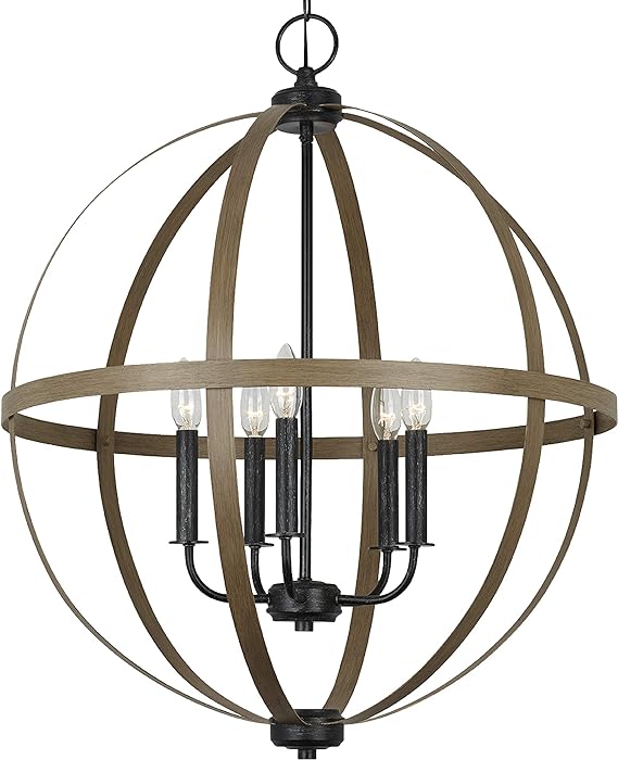 Generation Lighting 5251005-846 Calhoun Five Light Chandelier Hanging Modern Fixture, Stardust