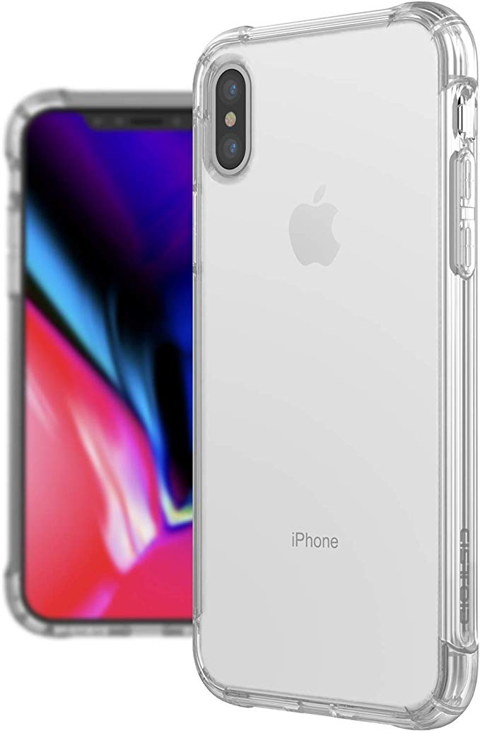CISTOID iPhone X Case, iPhone Xs Case, Clear Anti-Scratch Shock Absorption Cover with Soft TPU Bumper Slim Thin Case for iPhone X/XS (5.8 inch) - Clear