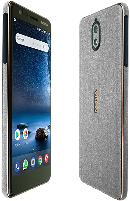 Skinomi Brushed Aluminum Full Body Skin Compatible with Nokia 3.1 (Full Coverage) TechSkin with Anti-Bubble Clear Film Screen Protector