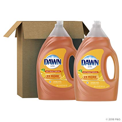 Dawn Antibacterial Dishwashing Liquid Dish Soap, Orange Scent, 2 Pack