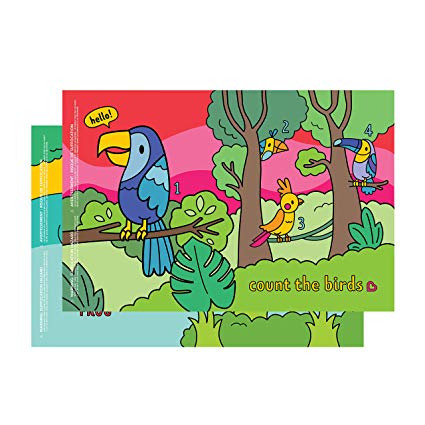 Munchkin 18 Piece Story Mat BPA Free Disposable Placemats, Multicolor