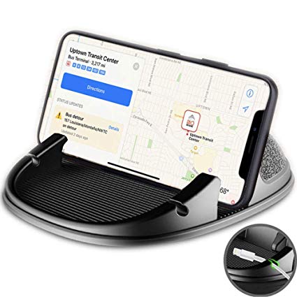 Winique Car Phone Mount Holder Silicone Dashboard Car Pad Mat Compatible with iPhone X/8 Plus/7 Plus/6S, Samsung Galaxy S8 Plus/Note 8/S7 3.5-7 Inches Smartphone or GPS Device(Black)