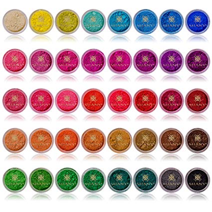 SHANY Cosmetics Mineral Eyeshadow Loose Powder, Favorite Colors, 40 Count