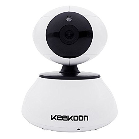 AGPtek@ KeeKoon 720P HD H.264 P2P Wireless IP Camera Wifi Baby Monitor IR Network Cam, Motion Detection, Email Alarm, Two-way Audio, 30ft Night Vision, Plug and Play(White)
