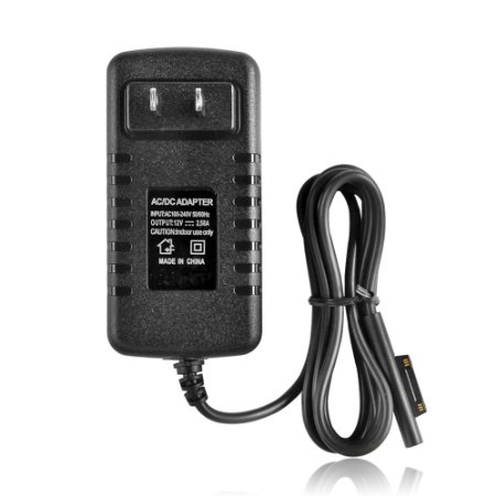 TNP Surface Pro 3/4 Charger Home Wall Travel AC Adapter Power Supply US Plug 100-240V Charging Cable Cord for Microsoft Surface Pro 3 and Surface Pro 4 Windows Tablet (Black)