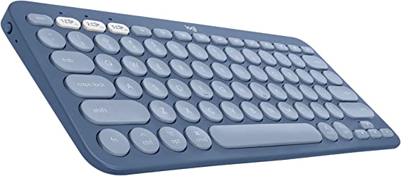 Logitech K380 Multi-Device Bluetooth Keyboard for Mac with Compact Slim Profile, Easy-Switch, 2 Year Battery, MacBook Pro/ MacBook Air/ iMac/ iPad Compatible - Blueberry