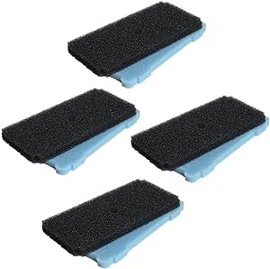 HQRP 4-Pack Coarse and Fine Pre-Filter Pads Compatible with Sunterra 320106 337106 Pond Pump Pre-Filter Box, Blue and Black Sponge Filters Replacement