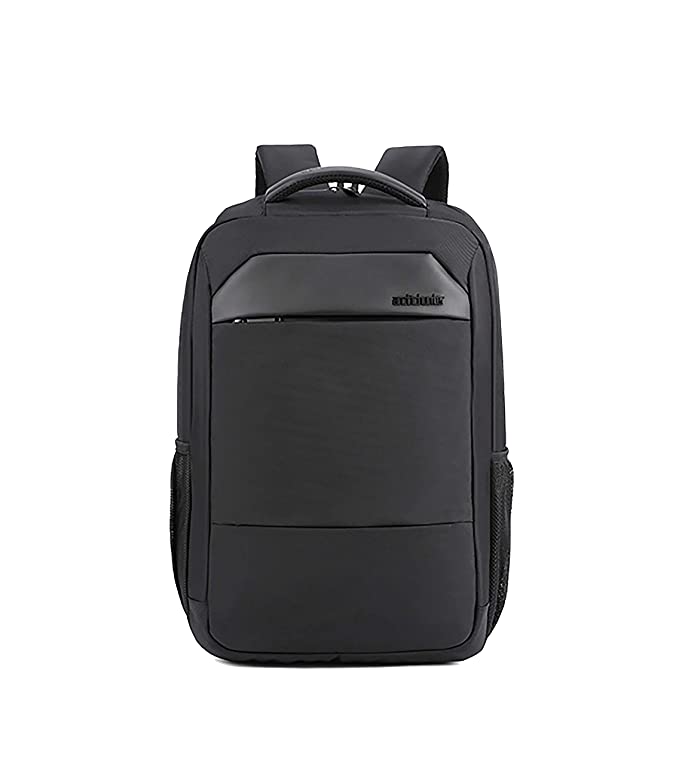 AH Arctic Hunter Slim Laptop Backpack Fit 15.6 inch Business Travel Computer Bag with Luggage Strap, Water Resistant Bag for Men & Woman (Black)