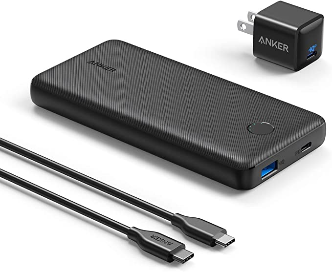 Anker Portable Charger, PowerCore Essential 20000 PD (18W) Power Bank with 18W USB C Charger, High-Capacity 20,000mAh Power Delivery Battery Pack for iPhone 11/11 Pro/11 Pro Max/X/8, Samsung