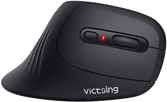 VicTsing Wireless Ergonomic Mouse, Vertical Mouse- Reduce Wrist Pressure, 3 Adjustable DPI/6 Buttons/Comfortable Shape/Long Battery Life, Quiet Optical Computer Mouse for Laptop PC Desktop