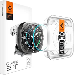 Spigen Tempered Glass Screen Protector [GlasTR EZ FIT] designed for Galaxy Watch Ultra - 2pack