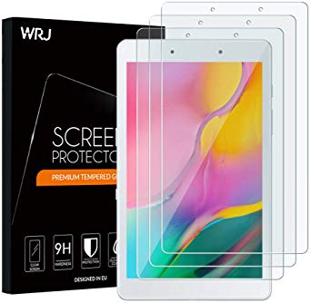[3-Pack] WRJ Screen Protector for Samsung Galaxy Tab A 8.0 (2019) [Only for SM-T290 (Wi-Fi)],HD Anti-Scratch Anti-Fingerprint 9H Hardness Tempered Glass with Lifetime Replacement Warranty