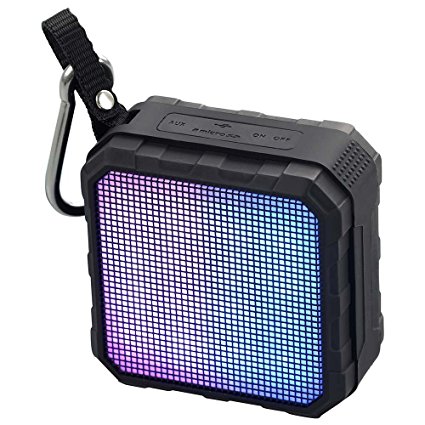 Promate [Bluetooth Speakers With Colorful Led Lights] Rugged Portable Wireless Party Led Light Speaker Build