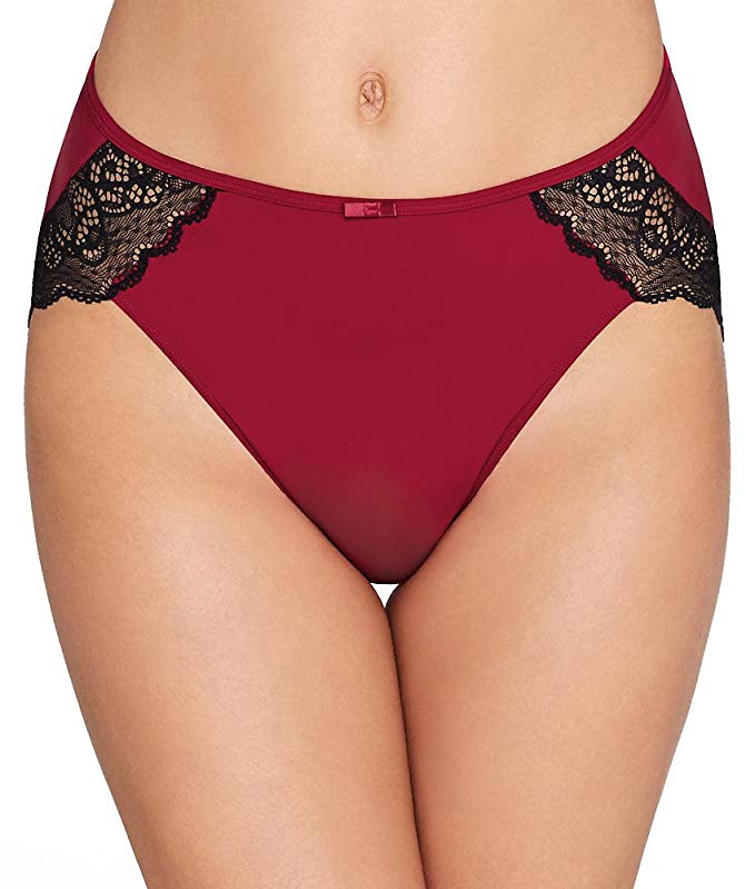 Bali Women's Lace Desire Microfiber Hi Cut