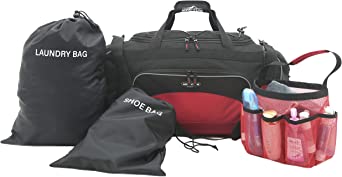 Travelers Club 4 Piece Gym Duffel and Accessory Set