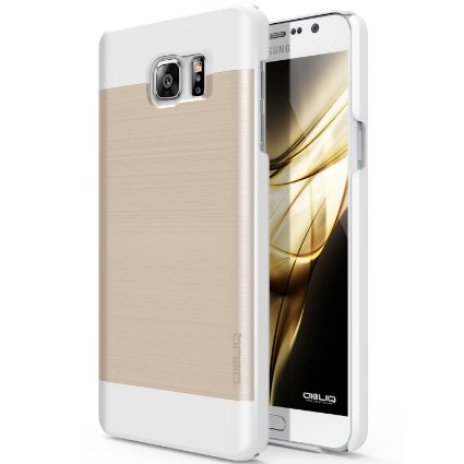 Galaxy Note 5 Case OBLIQ Slim MetaChampagne GoldWhite - Thin Slim Fit Bumper Metallic Polycarbonate Finish All Around Protection Hard Case for Note 5