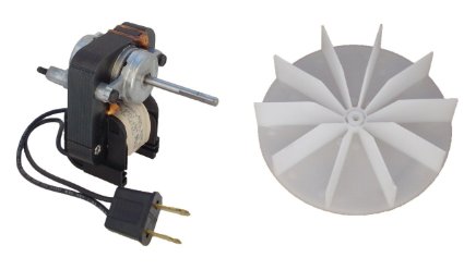 Universal Bathroom Fan Replacement Electric Motor Kit with Fan 115 volts C01575