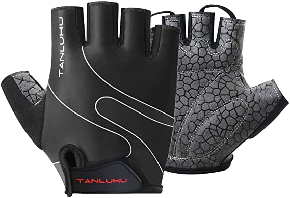 Tanluhu Cycling Gloves/Bike Gloves Half Finger Road Riding Gloves,Light Anti-Slip Shock-Absorbing Biking Gloves for Men and Women