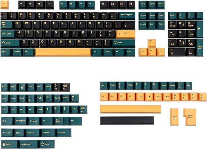 EPOMAKER MARRS 172 Keys Cherry Profile ANSI/ISO PBT Double Shot Keycaps Set for Mechanical Keyboard, Compatible with MX-Clone Switches