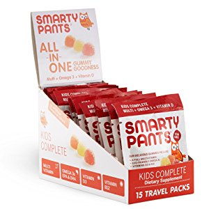SmartyPants Kids Complete Gummy Vitamins: Multivitamin & Omega 3 DHA/EPA Fish Oil, Methyl B12, Vitamin D3, 15 count (15 Day Supply)