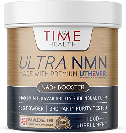 Ultra NMN (β-Nicotinamide Mononucleotide) Sublingual Powder - 99% Pure - 3rd Party Tested - Rapid Action - NAD+ Booster - Made with UTHEVER® - UK Made (15g Powder Tub)