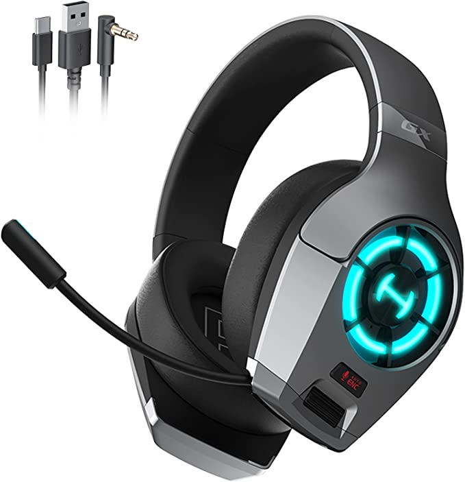 Edifier GX Hi-Res Gaming Headset for PS4/ PS5/ PC/Switch - USB/Type-C/3.5mm Wired Gaming Headphones with Microphone RGB Lighting - ENC Noise Cancelling - 50mm Driver (Grey)