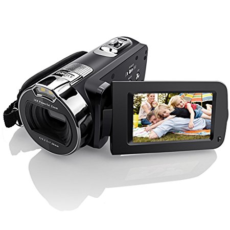 Camera Camcorders, Eamplest Full HD 1080P 24MP 16X Digital Zoom Video Camcorder with 2.7" LCD and 270 Degree Rotation Screen Support LED Fill Light and Face Detection Function (Camcorder-312)