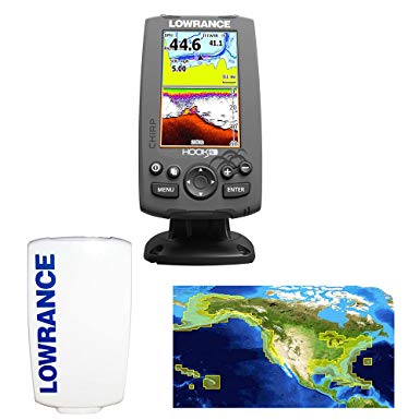 Lowrance Hook-4 Coastal Nautic Insight Sonar/GPS Mid/High/Downscan Fishfinder