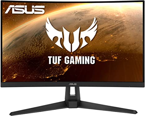 ASUS TUF Gaming VG27VH1B 27” Curved Monitor, 1080P Full HD, 165Hz (Supports 144Hz), Extreme Low Motion Blur, Adaptive-sync, FreeSync Premium, 1ms, Eye Care, HDMI D-Sub