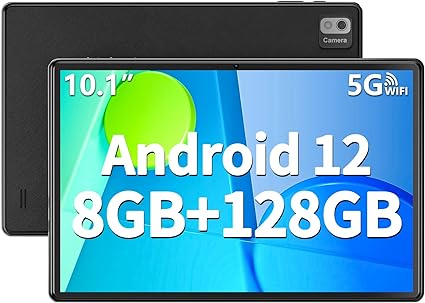 SGIN 10 Inch Android 12 Tablet, 8GB RAM 128GB ROM Tablets Computer with MTK Octa-Core 2.0Ghz Processor, 1280 * 800 HD IPS Display, 5MP 8MP Camera, GPS, WiFi, Bluetooth, 6000mAh