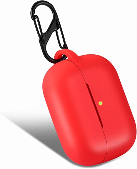 LiZHi for Airpods Pro 2nd Generation Case Cover 2022, Soft Silicone Skin Cover Shock-Absorbing Protective Case with Keychain for New Apple Airpods Pro 2 Case, Red