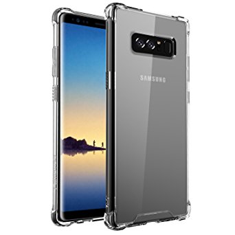 Famavala Transparency Shell Cases Cover for Samsung Galaxy Note 8 2017 Smartphone Support [Shock Absorption] [Anti-Scratch] [Corner Protection] (Crystal)