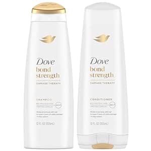 Dove Bond Strength Shampoo & Conditioner Set – Daily Strengthening Treatment for Dry, Damaged Hair, 12 Oz Ea