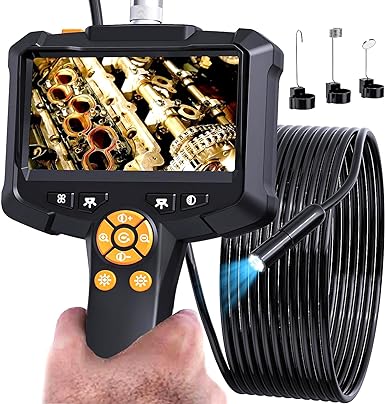 Daxiongmao Borescope, Endoscope Camera with Light, IP67 Waterproof Endoscope, 1080P HD Inspection Camera, Borescope Camera with Light, 16.5ft Flexible Endoscope Camera, Gadgets for Men (4.3”)