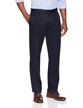 Amazon Brand - BUTTONED DOWN Men's Relaxed Fit Flat Front Non-Iron Dress Chino Pant