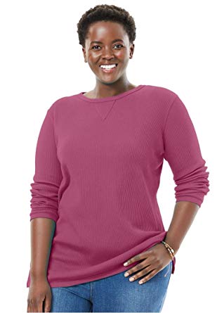 Woman Within Plus Size Thermal Sweatshirt