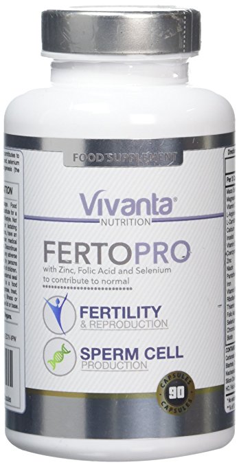 Vivanta Nutrition FERTOPRO - 90 Vegetarian Capsules - Male Fertility Support for Fertility & Reproduction and Sperm Cell Production