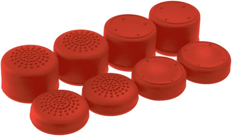 AceShot Thumb Grips (8pc) for Xbox One (& One S) by Foamy Lizard ® Sweat Free 100% Silicone Precision Raised Antislip Rubber Analog Grips For Xbox One Controller (8 grips) RED